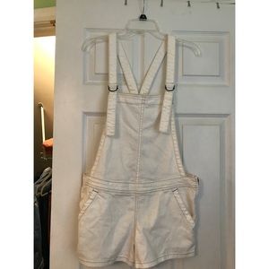 White Freepeople overalls shortalls